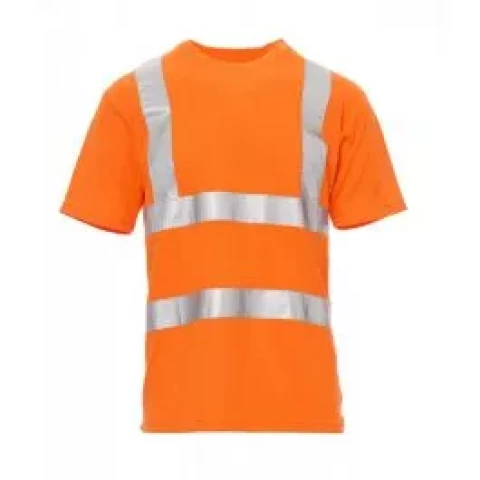 T-krekls ar īsām piedurknēm, atstarojošām joslām, high-viz oranžs, DRY-TECH, Izm.M