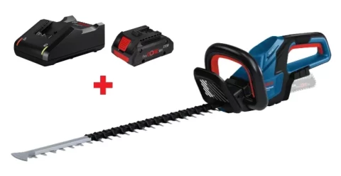 Cordless hedge trimmer GHE 18V-60 + CHARGER KIT GBA 1X4.0AH PROCORE 18V + GAL 18V-40