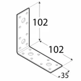 Leņķis 102x102x35x2.5mm