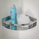 CADDY corner basket large,22.4x70x22.4cm, chrome