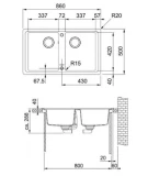 FRANKE izlietne BFG 620 860x500cm 114.0301.373