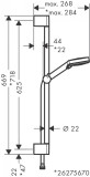 Комплект ручного душа Hansgrohe Vernis Blend Vario 100 II, 650 мм, 1600 мм, хром, HG26275000
