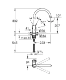 Grohe virtuves izlietnes maisītājs Start Classic, hroms, 31553001