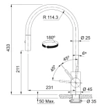 FRANKE virtuves izlietnes maisītājs EOS-NEO vara krāsā 115.0628.254