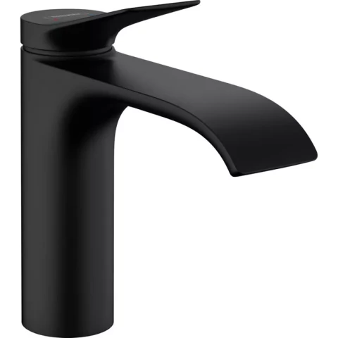 Hansgrohe Single lever basin mixer Vivenis 110, CoolStart without waste, Matte Black, HG75020670
