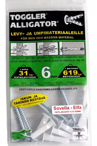 Dībelis Toggler AF6-5S+Skrūve