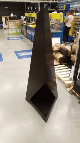 Fire place, garden fireplace 70x70x160 metal 3mm