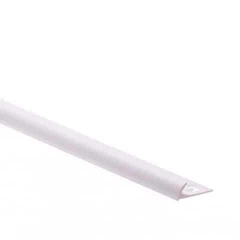 FLĪŽU LĪSTE PVC 7MM, BALTA ārējais stūris