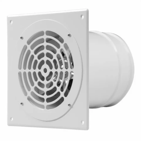 square wall low pressure fan, Ø160mm, metal