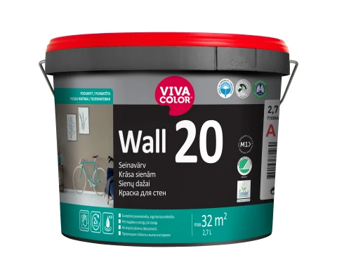 VIVACOLOR Wall 20 C 2.7L Pusmatēta krāsa sienām TIKAI TONĒŠANAI! Green Line