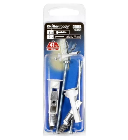 DRILLER TOGGLE dībelis neilona 4.0x75mm, 2gab/iep