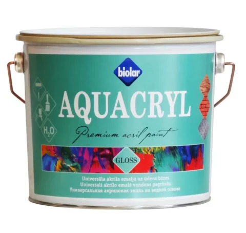 Biolar AQUACRYL 2.5L Tumši zaļa spīdīga akrila emalja