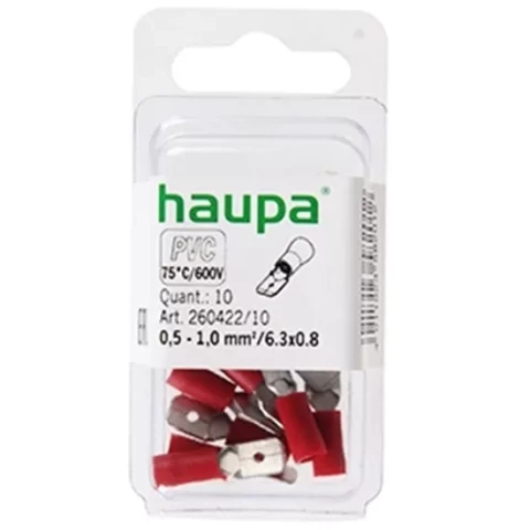 Kabeļu uzgalis 0.25-1.5mm  6.3x08 10gb/iep.