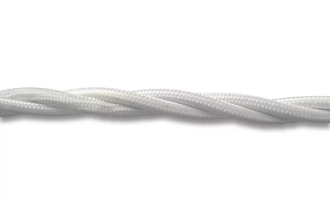 FENDE tekstila vads 3x2.5mm2 10m balts 5141