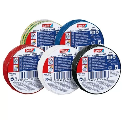 tesa 53948 PVC Electrical Insulation Tape IMQ & SEMKO & IEC 20mx19mm Blue