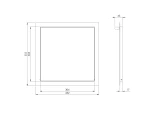 Europlast reģipša revīzijas lūka 300x300mm metāla, RLR3030 xx