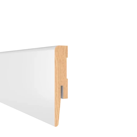 Grīdlīste MDF laminēta GP0601 60x15x2420mm balta DIAMOND