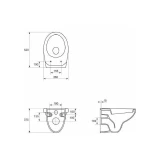 ПОДВЕСНОЙ ТУАЛЕТ ДЕЛЬФИ С КРЫШКОЙ ИЗ ДЮРОПЛАСТА