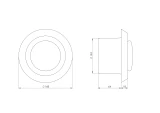 diffuser plastic, Ø125mm, all-purpose