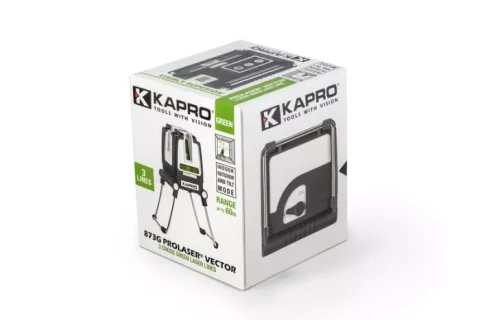 Self-calibrating cross-angle laser level KAPRO 873G with green beam