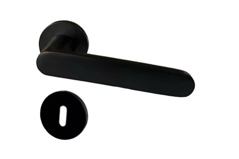 Door handle set with BB lining universal black