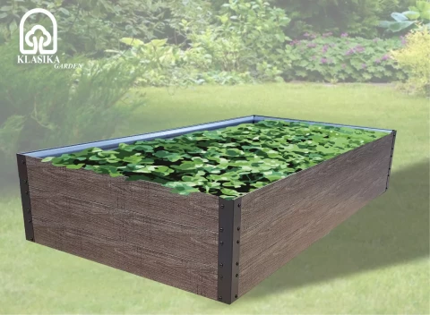 Paaugstinātā dārza dobe KLASIKA Woodlook 1500x750x300mm, brūna