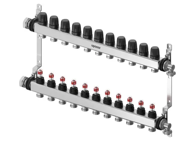 Uponor kolektors Vario S ar plūsmas mērītājiem FM, 11xG3/4", 1140842