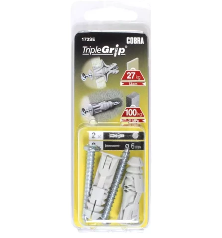 TRIPLE-GRIP dībelis zaļš 6.0mm+ skrūve, 2gab/iep