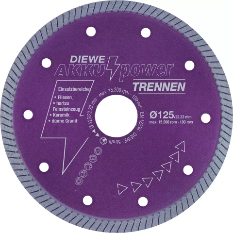 Dimanta ripa D125/ 22.23, Akku Power