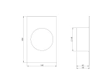 adapter plastic, 190x250mm, Ø150mm