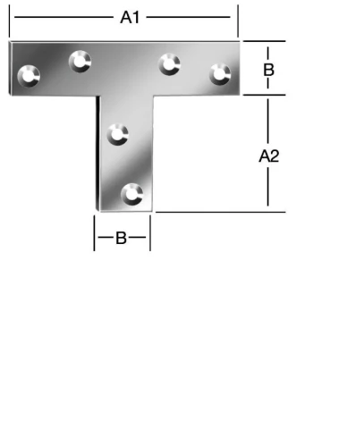 Leņķis plats 70x16mm T-veida