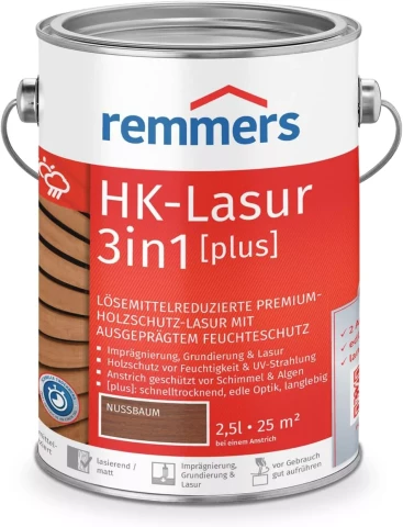 Remmers HK-Lasur Plus 3в1 2.5л Морилка Орех