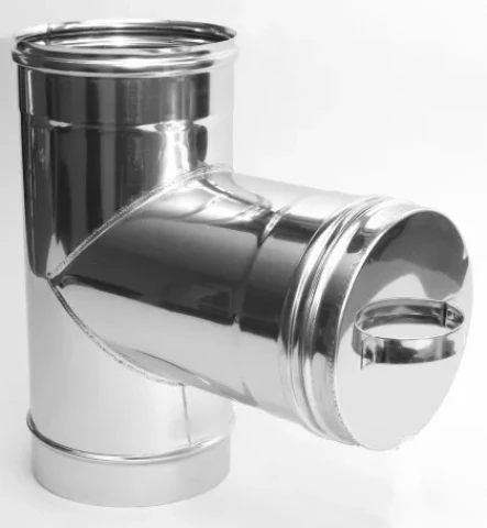 Revīzija ar vāku D130mm nerūsējošā tērauda , apaļa