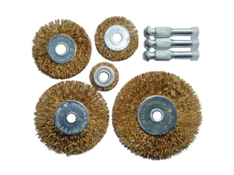 NOVIPro Набор щеток-крацовок для дрели, латунированная стальная проволока, 5шт.