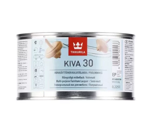 Tikkurila KIVA 30 0.225L Ūdens bāzes laka pusmatēta mēbelēm
