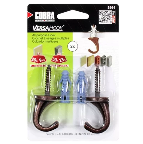 Versa āķis mazs, pulēts antīks, 2gab/iep