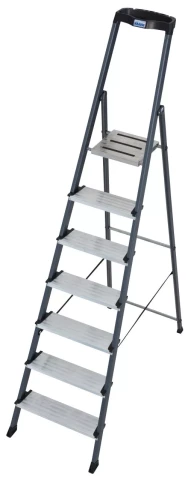 Kāpnes A-veida ar platformu anodētas 7 pakāpieni h= 2.3m KRAUSE Securo