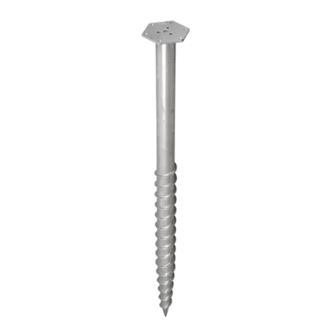 Screw pile with M-profile head, 76 x 1300 x 3 mm, PWM 76/1300