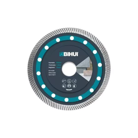 Dimanta griezējdisks flīzēm sausai un slapjai griešanai 9mm segments 1.2x125mm BIHUI DCBN5