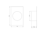 adapter plastic, 160x250mm, Ø125mm