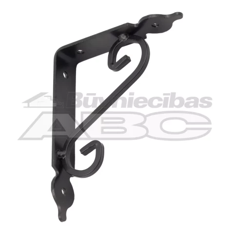 Plaukta turētājs 190x140mm WOZ 190 HB, melns