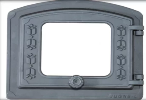 JUGNE-L krāsns durvis ar  stiklu 375x325mm ORK-p  4779028770771