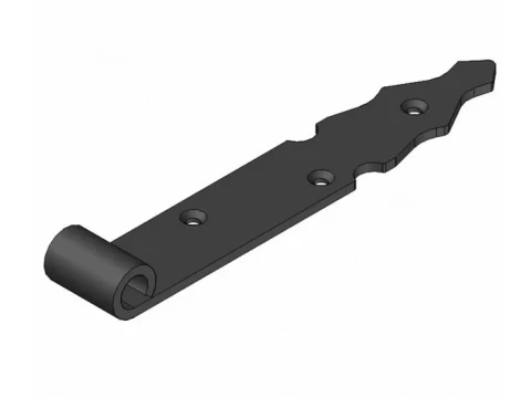 Durvju montāžas plāksne eņģei 7030-250 melna AMIG