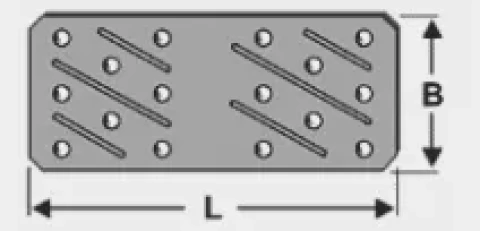 Caurumplate spec. 55x140x2.0mm  100-019