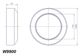 WC pieslēguma-izlaides dekoratīvā rozete d110 mm balta W9900EU