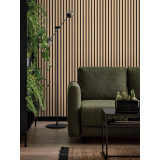 Lineārie sienu paneļi Linerio M-Line natur black 2.65m