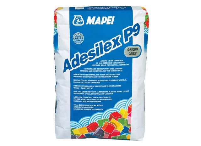 Mapei ADESILEX P9 20kg Paaugstinātas stiprības flīžu līme (C2TE) pelēka pelēka