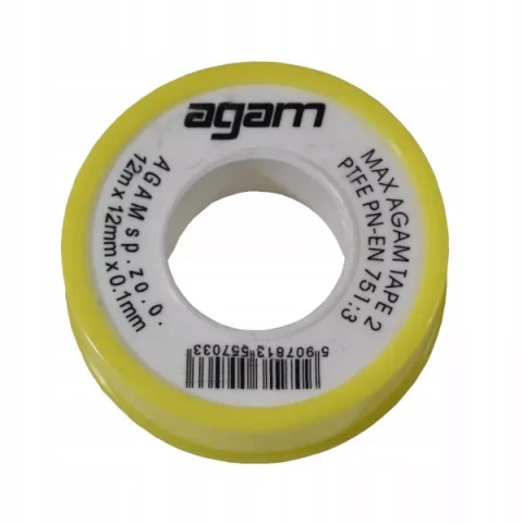AGAMTAPE teflona lenta MAX 12x12x0.1mm vītņu pakošanai