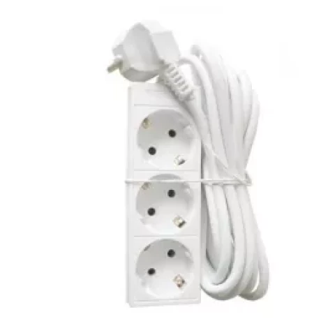 Pagarinātājs ar zemējumu 3 kontaktligzdas 1,5m 3x1mm2