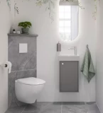 Gustavsberg pods NAUTIC 1530 piekarams ar SC vāku balts, Hygienic Flush, GB111530001040